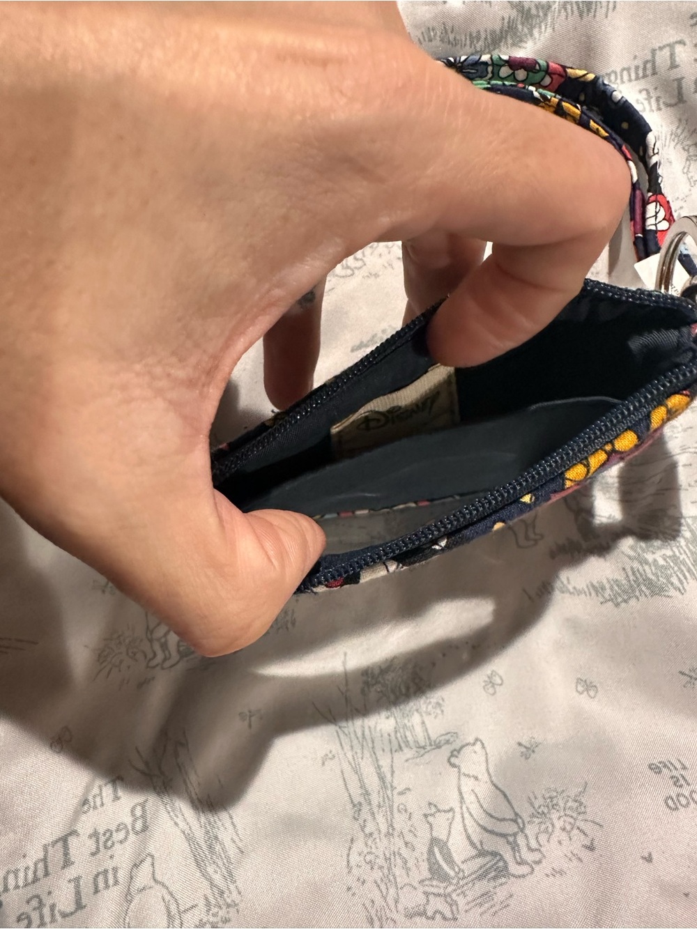 Vera Bradley x Disney Navy Floral Mini Wristlet Key Pouch - Picture 7 of 8